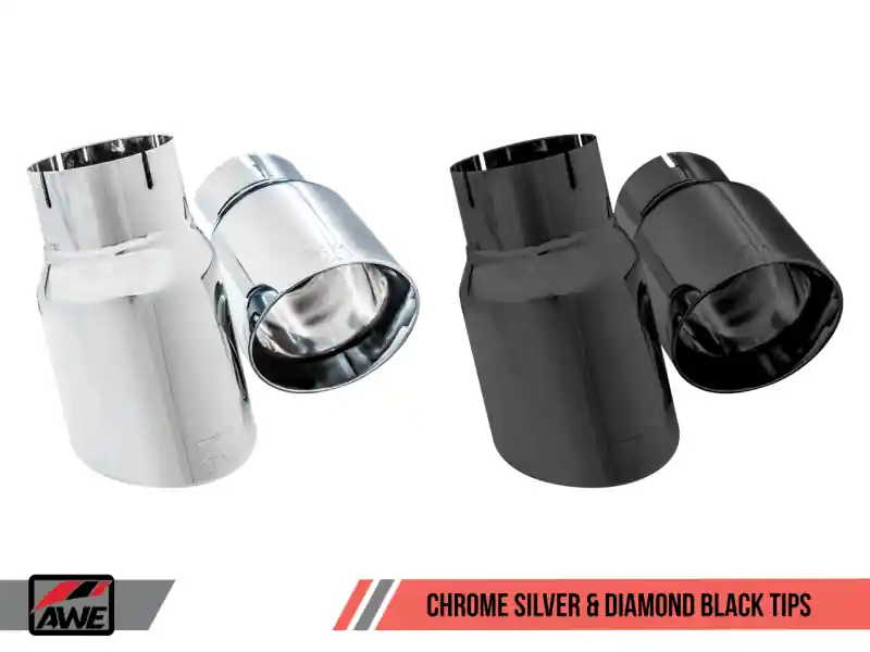 AWE Tuning Ford Focus RS Touring Edition Cat-Back Exhaust - Non-Resonated - Diamond Black Tips