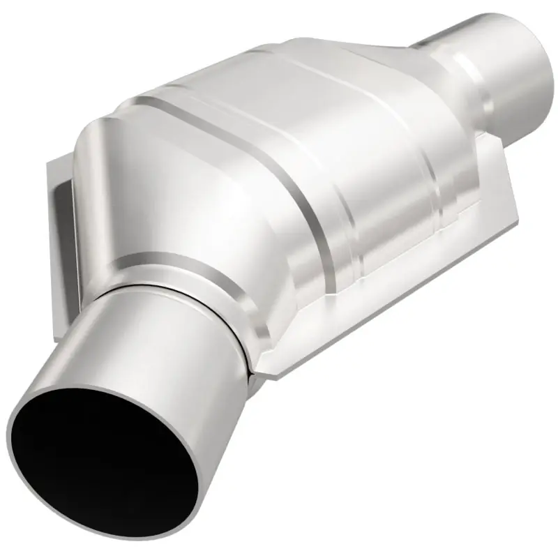 MagnaFlow Universal Catalytic Converter 2.25in Inlet/Outlet Angled Offset/Center Calif OBDII