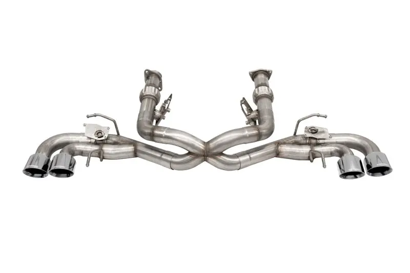 Corsa 2020-2025 Corvette C8 3in Valved Cat-Back 4.5in Pol Quad Tips - Fits Factory NPP Exhaust