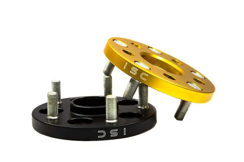 ISC Suspension Nissan 5x114.3 Hub Centric (66 Hub Bore) Wheel Spacers 15mm Black (Pair)