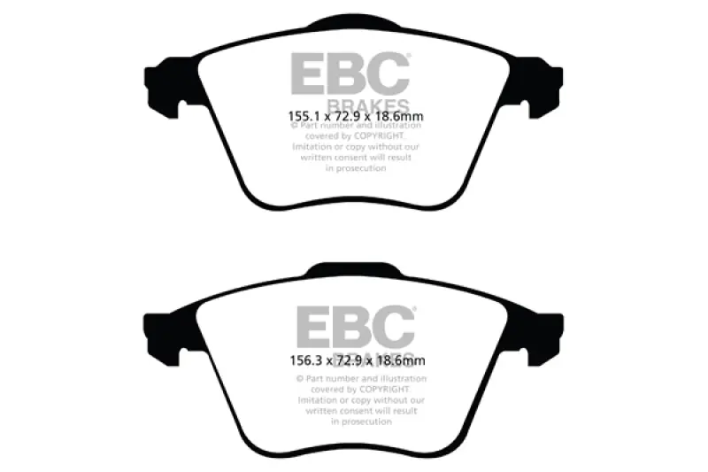 EBC 07-13 Mazdaspeed 3 2.3 Turbo Greenstuff Front Brake Pads